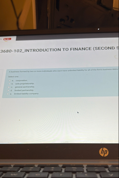 CDE 3 6 8 0 - 1 0 2 _ INTRODUCTION TO FINANCE (