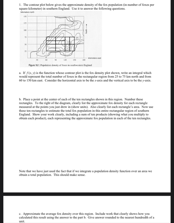 Help The contour plot below gives the approximate