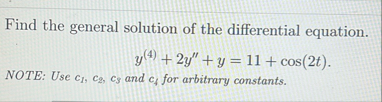 Find the general solution of the differential