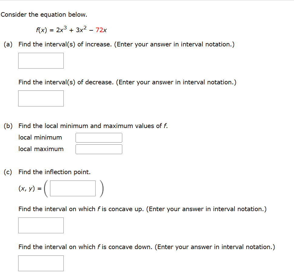 Consider the equation below. f ( x ) = 2 x 3 + 3