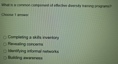 What is a common component of effective diversity