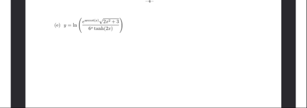 ( e ) Find the derivative of the function.write
