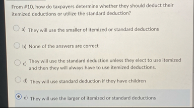 From # 1 0 , how do taxpayers determine whether