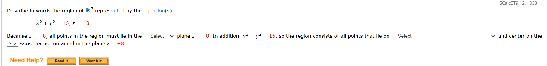 Describe i n words the region o f R 3 represented