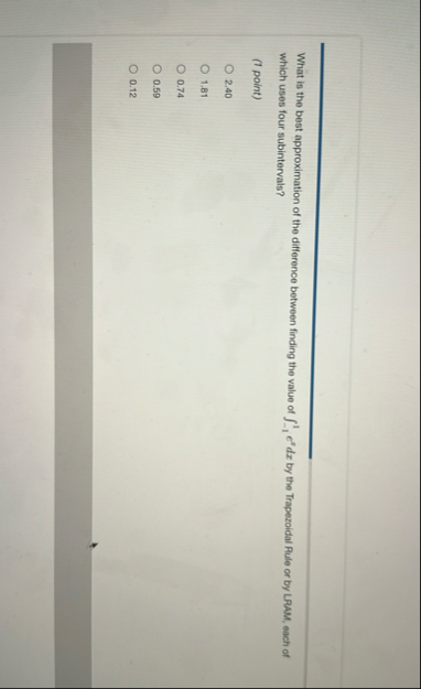What is the best approximation of the difference