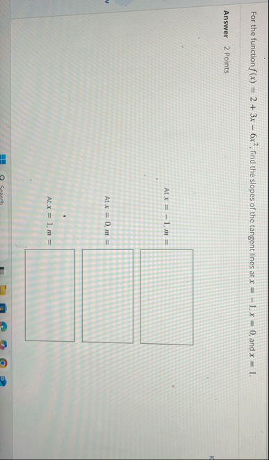 For the function f ( x ) = 2 3 x - 6 x 2 , find