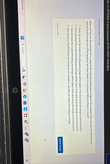 oter 2 1 : OPTIONAL Practice Questions ( EXTRA