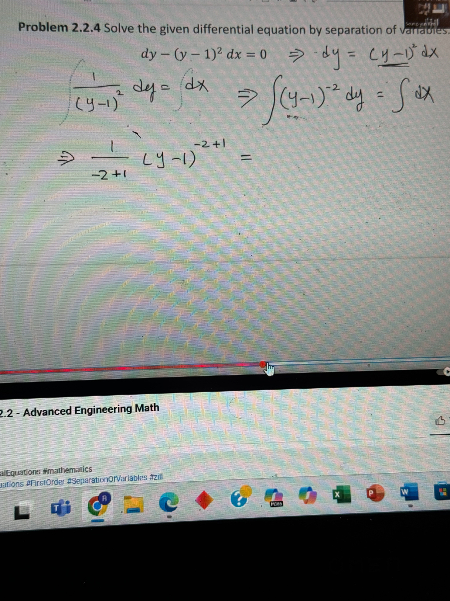 Problem 2 . 2 . 4 Solve the given differential