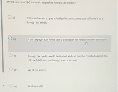 Which statement ( s ) is correct regarding