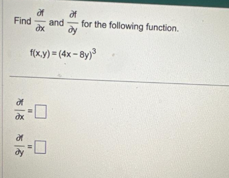 Please help # 5 Find d e l f d e l x and d e l f