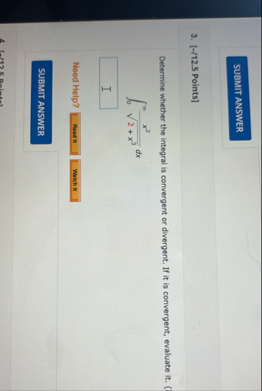 [ - / 1 2 . 5 Points ] Determine whether the