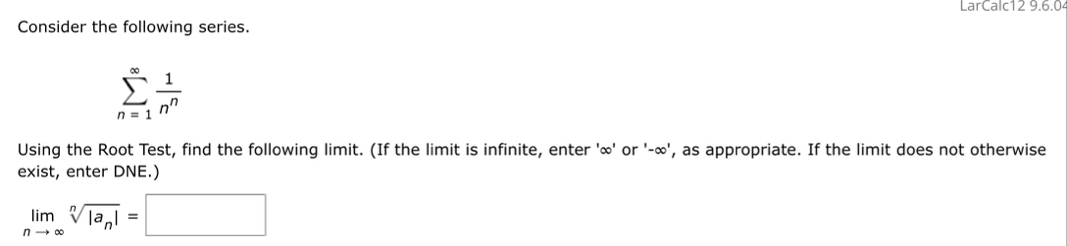 LarCalc 1 2 9 . 6 . 0 4 Consider the following