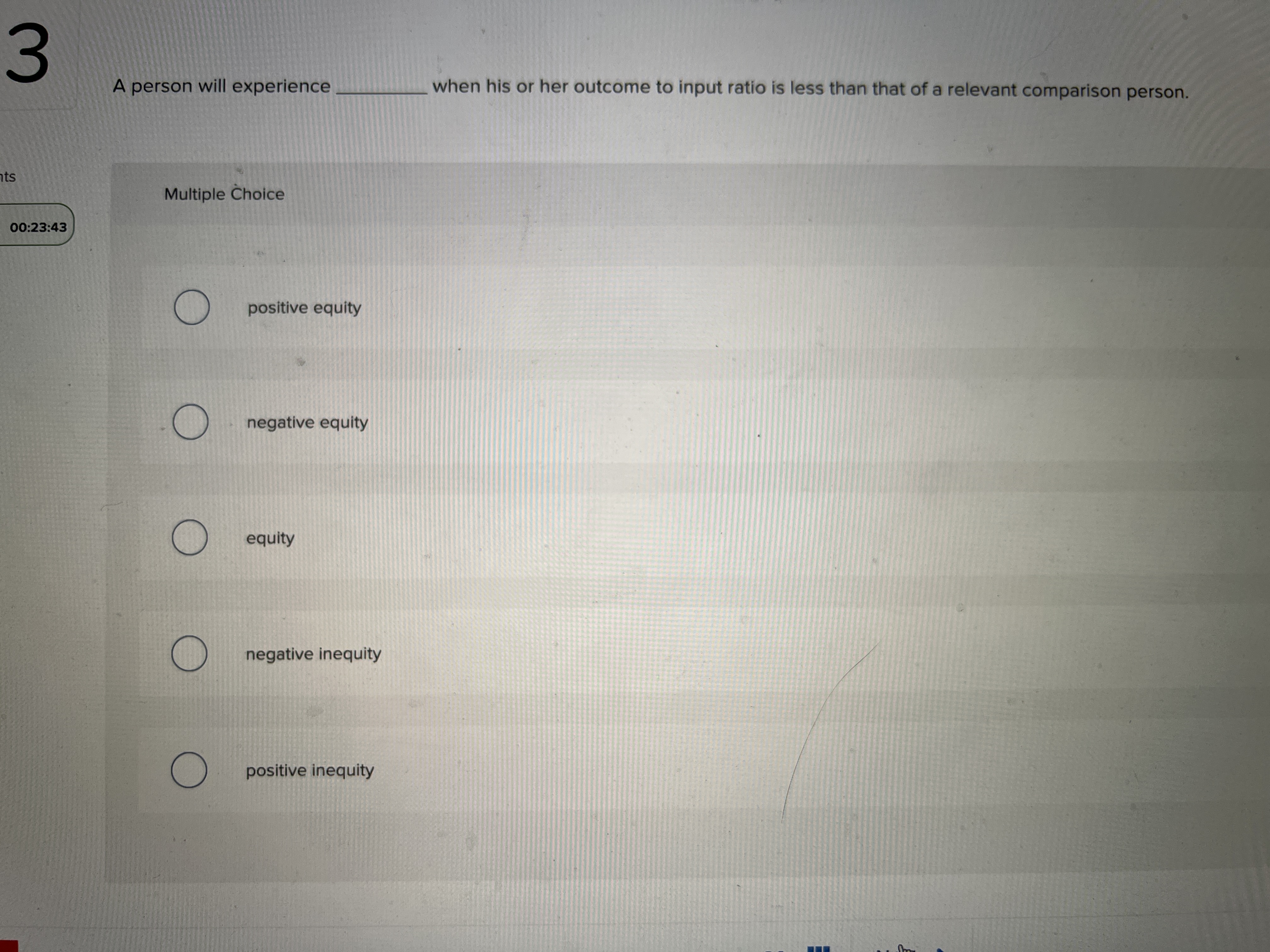 3 A person will experience \ ( \ qquad \ ) when