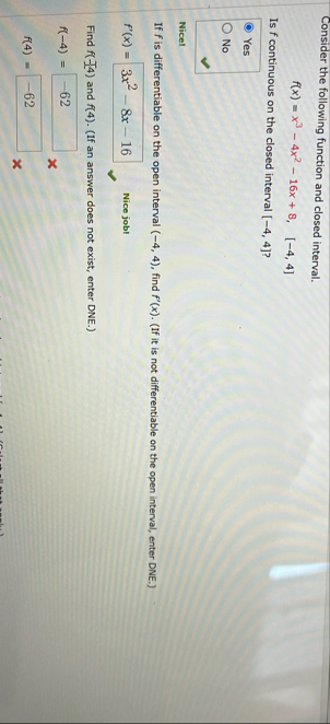 Consider the following function and closed