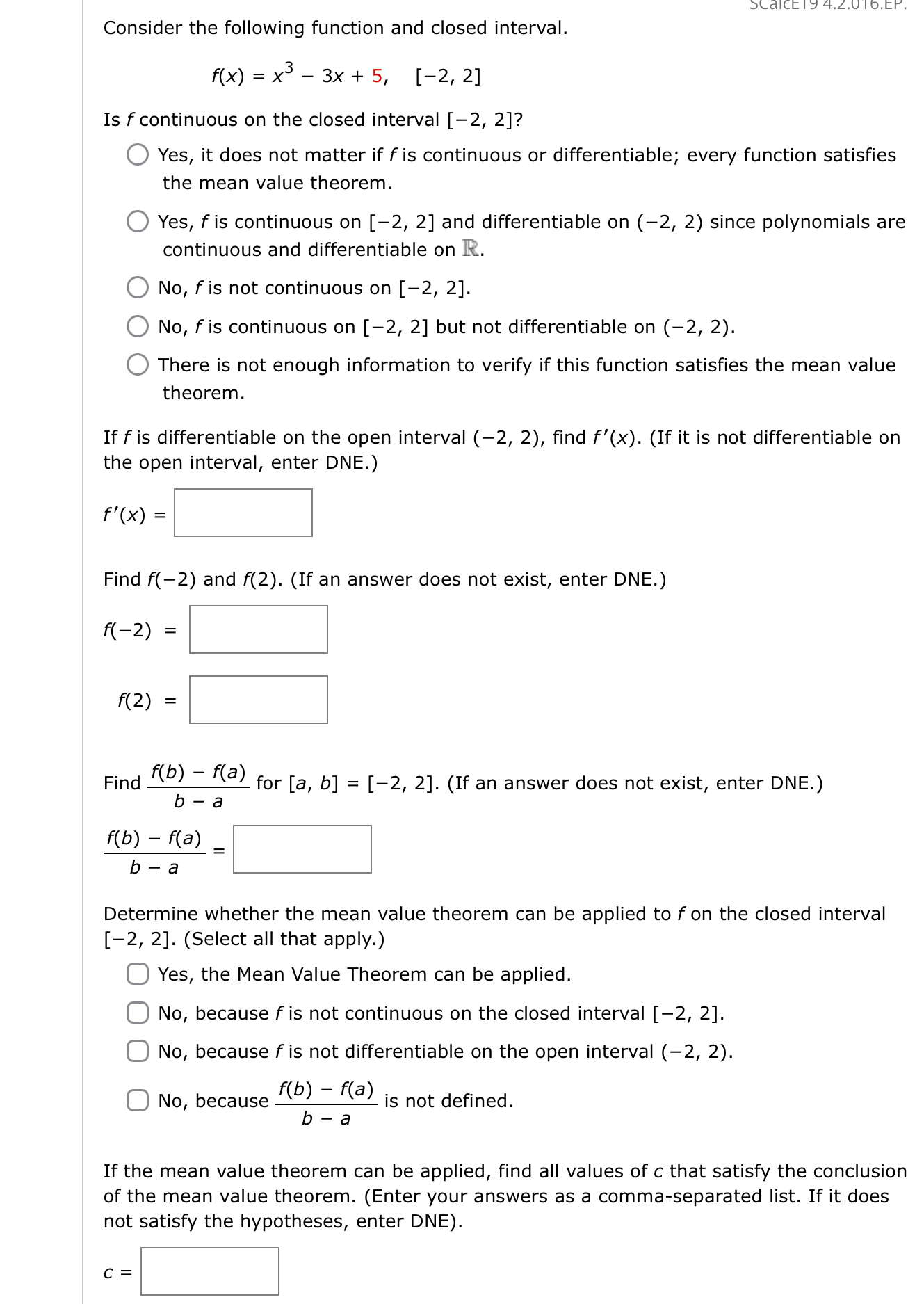Consider the following function and closed