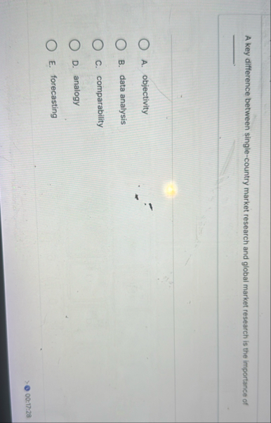 A key difference between single - country market