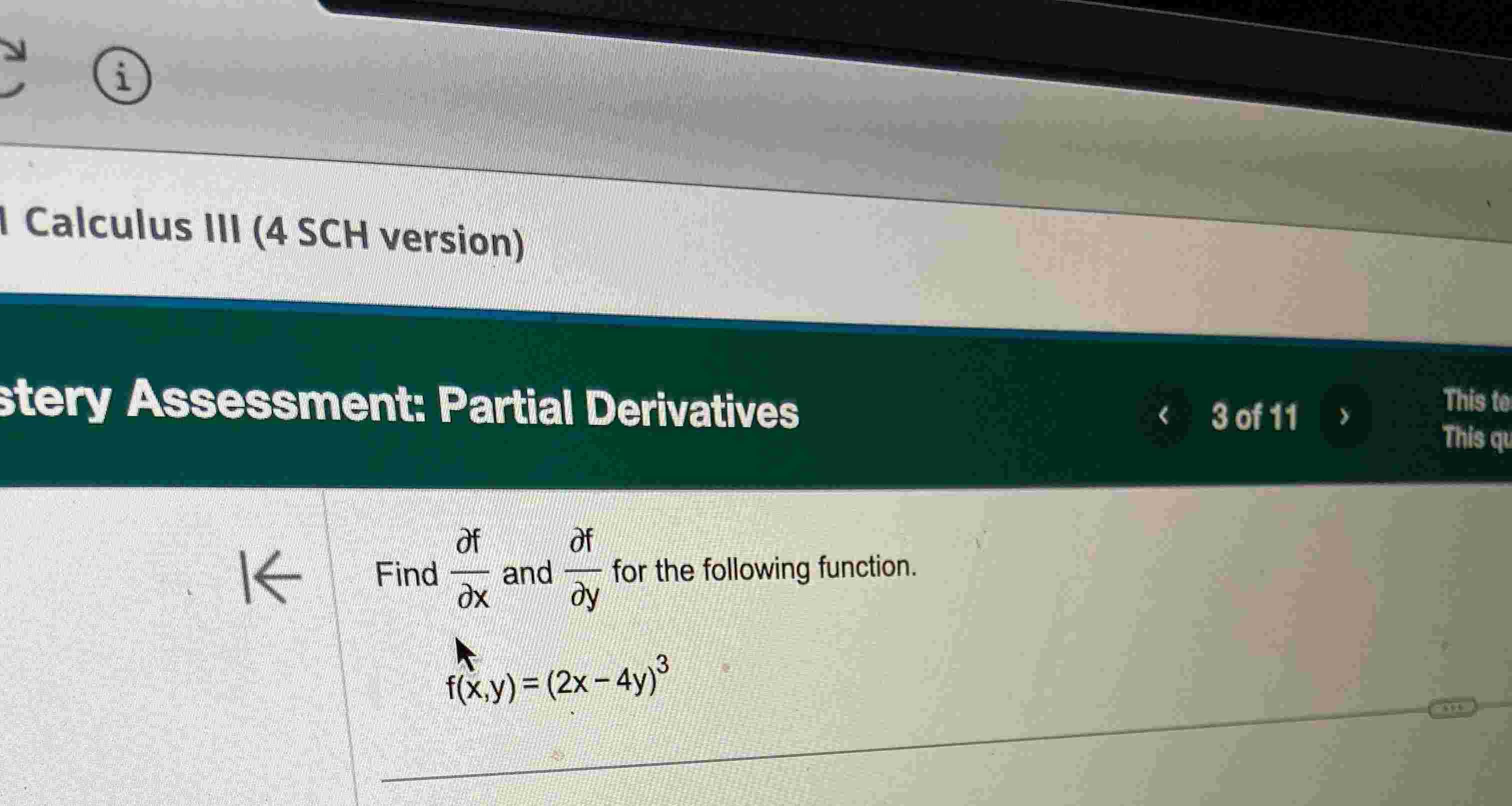 Find d e l f d e l x and d e l f d e l y for the
