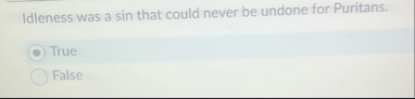 Idleness was a sin that could never be undone for