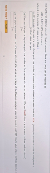 The number of Internet users in Mexico between 2