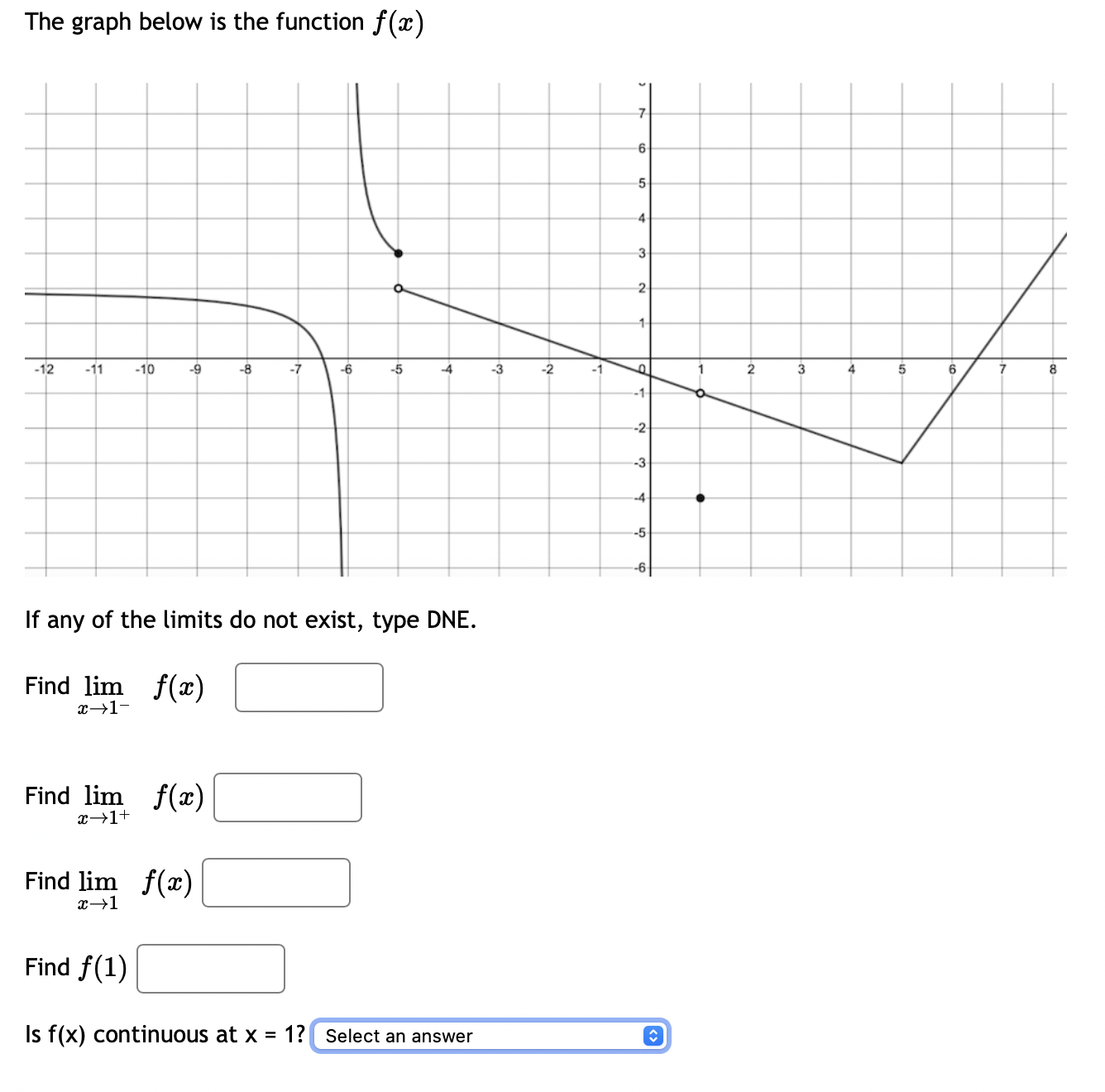 I f any o f the l i m i t s d o not exist, type