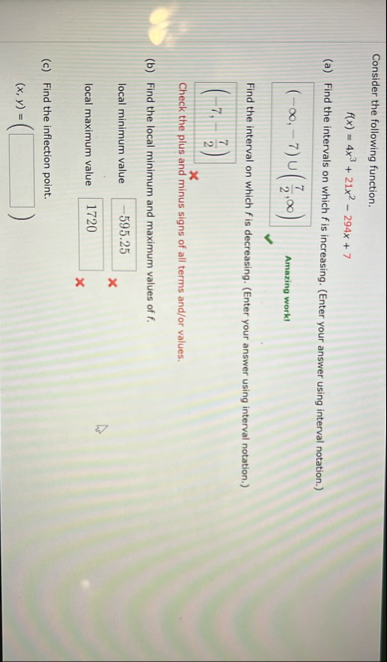 Consider the following function. f ( x ) = 4 x 3