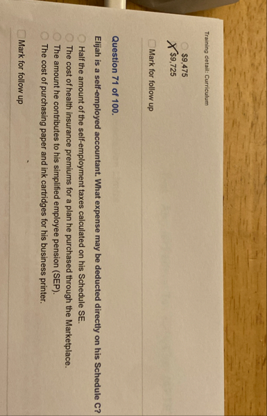 Training detail: Curriculum $ 9 , 4 7 5 $ 9 , 7 2