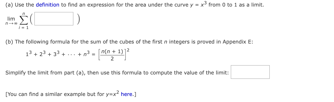 ( a ) Use the definition t o find a n expression
