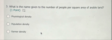 What is the name given to the number of people