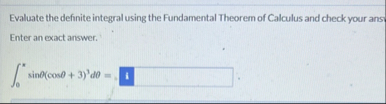 Evaluate the definite integral using the