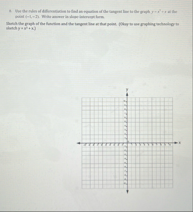 Use the rules of differentiation to find an