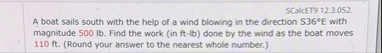 SCalcET 9 1 2 . 3 . 0 5 2 . A boat sails south