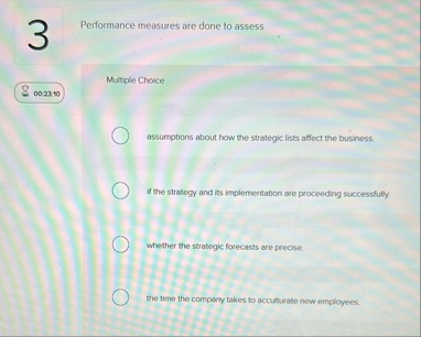 3 Performance measures are done to assess