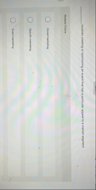 Thered involves creating or sponsoring an event