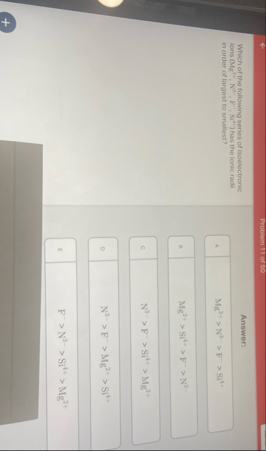 Problem 1 1 of 5 0 Which of the following series