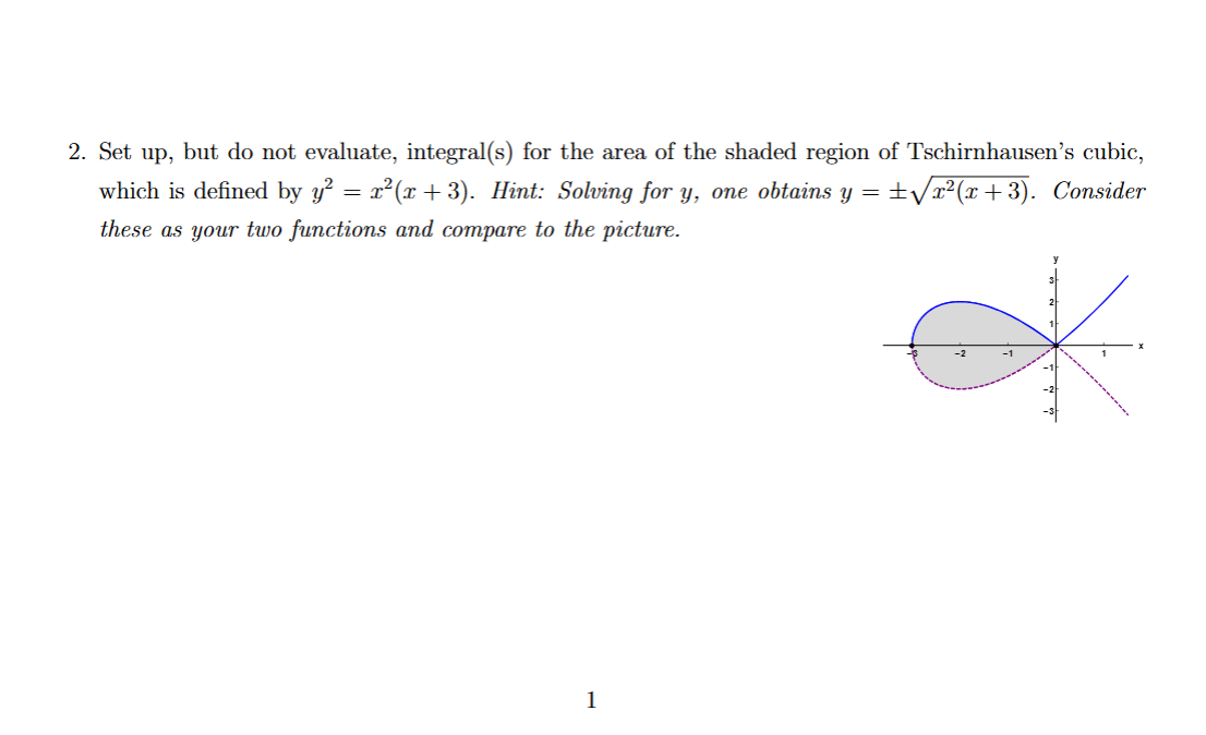Set u p , but d o not evaluate, integral ( s )
