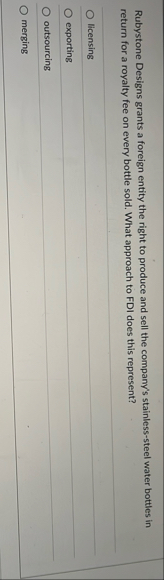 Rubystone Designs grants a foreign entity the