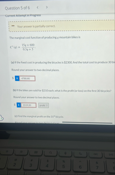 Question 5 of 6 Current Attempt in Progress Your