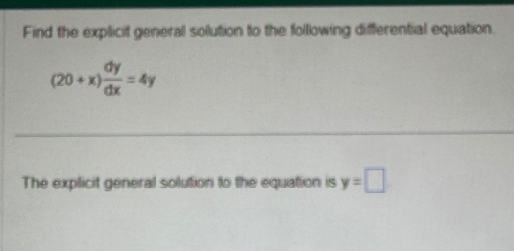 Find the explicit general solution to the