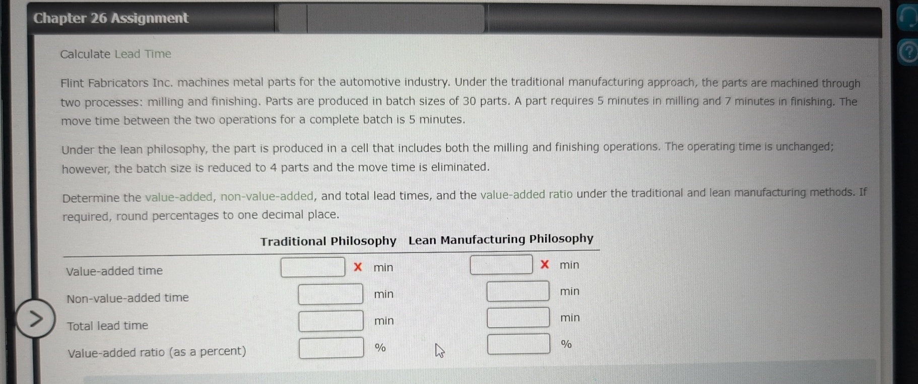 Chapter 2 6 Assignment Calculate Lead Time Flint