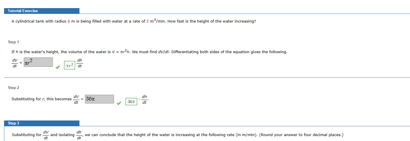 A cylindrical tank with radius 6 m i s being