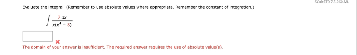 SCalcET 9 7 . 5 . 0 6 0 . MI . Evaluate the