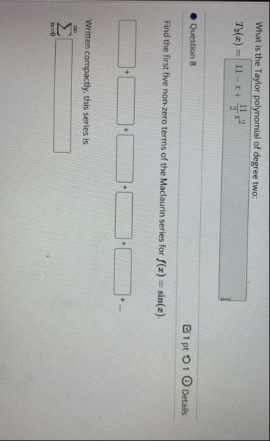 What is the Taylor polynomial of degree two: T 2
