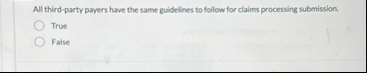 All third - party payers have the same guidelines