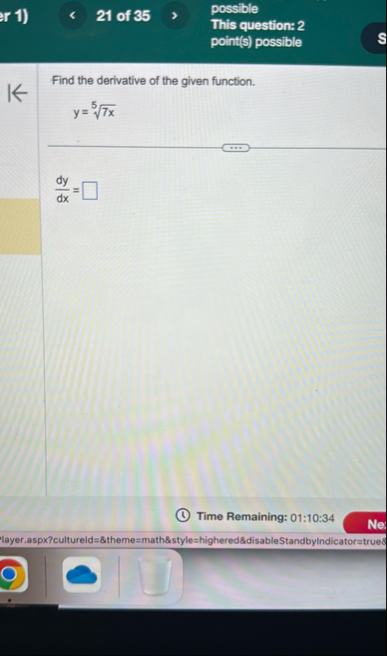2 1 of 3 5 possible This question: 2 point ( s )