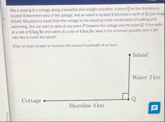 Mis is staying in a cottage along a beautiful and