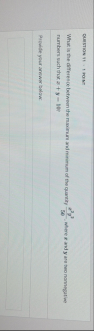 QUESTION 1 1 1 POINT What is the difference