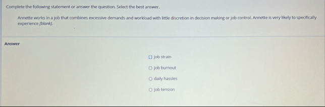 Complete the following statement or answer the