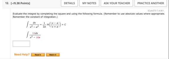 [ - / 0 . 3 8 Points ] SCalcET 9 7 . 4 . 0 6 1 .