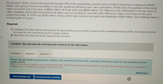 On January 1 , 2 0 2 4 . Cameron incorporated
