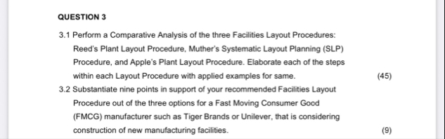 QUESTION 3 3 . 1 Perform a Comparative Analysis